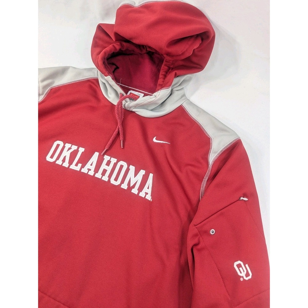 VINTAGE Team Nike Hoodie Sweatshirt Adult‎ Nike Fit XL Oklahoma Sooners Y2K Red